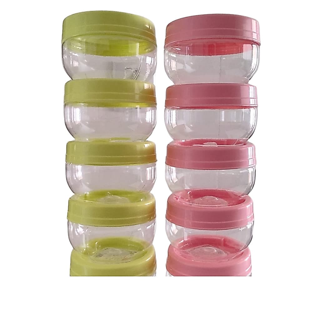 Kit Potes Gire e Trave Porta Tempero Organizador 155ml ou 380ml Plasutil Pink Azul Rosa Verde Preto