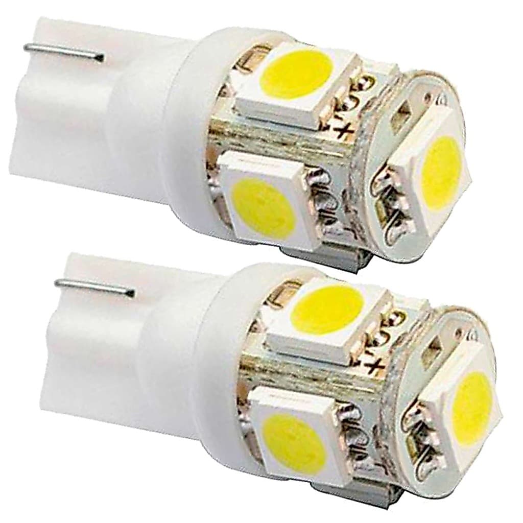 Par De Lâmpadas de Led Automotivas Caminhão T10 Pingo Pingao 24v Volts 5 Leds Luz Branca Para Carro