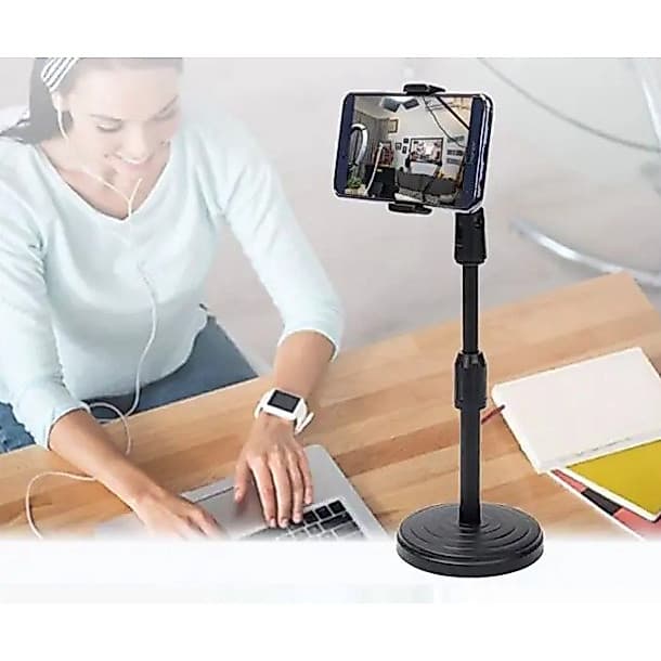 Suporte Tripé Para Mesa Celular Ajustável 360°