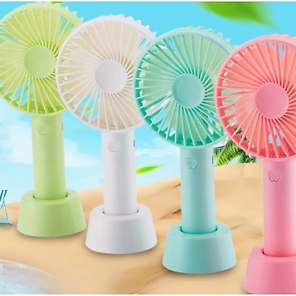 Mini Ventilador Recarregável Portátil De Mão Mesa Usb Pilha 3 velocidades