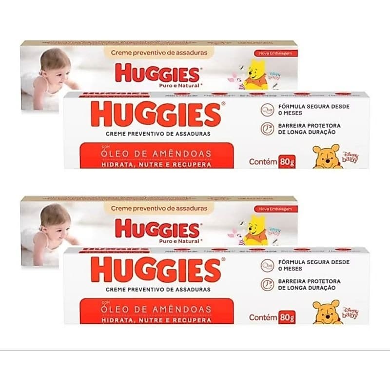 Kit c/ 2  Creme Preventivo de Assaduras Huggies Pomada 80g cada