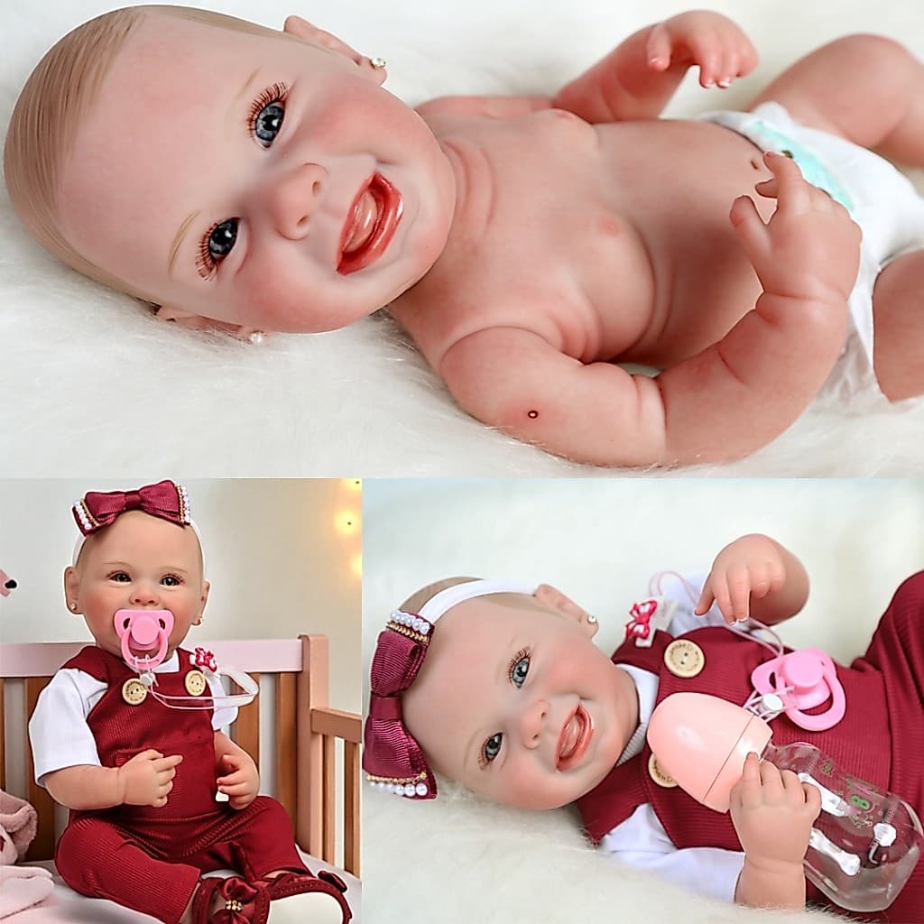 Boneca Bebê Reborn Alice  Corpo de Silicone  Realista  Mundo Kids