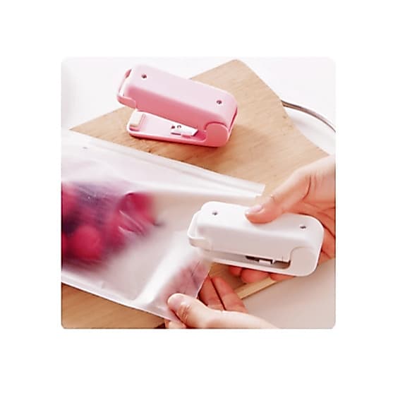 Mini Seladora Máquina De Sacos De Alimentos Embalagem Domésticos Preservação A Vácuo De Lanches