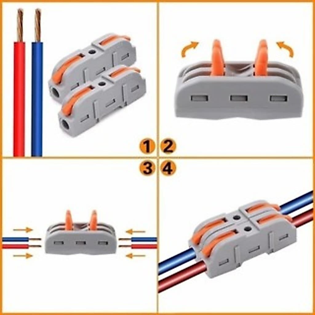 KIT 10 Conector Fio Elétrico 5mm² (250V32A) Vias e Fases Compacto Derivação Original VANTtagem