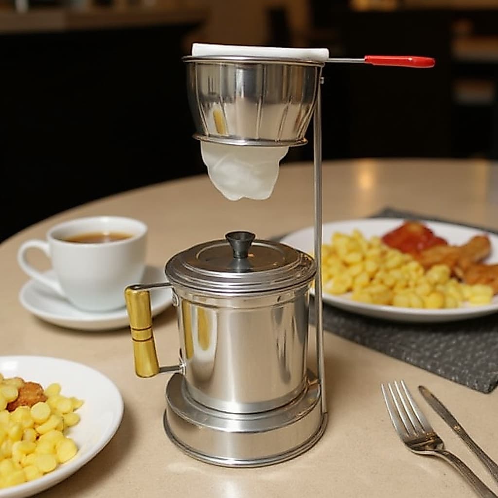 Mancebo Mariaquinha com copo de 1,750 ml suporte e coador para café chá
