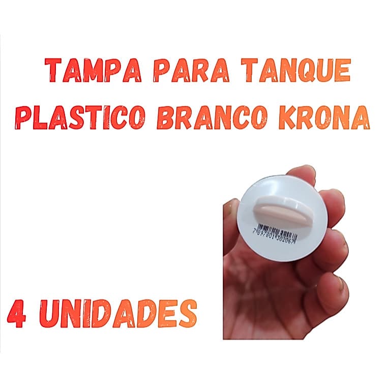 Kit 4 Tampa Plástica T2 Branca Para Válvula De Tanque Krona