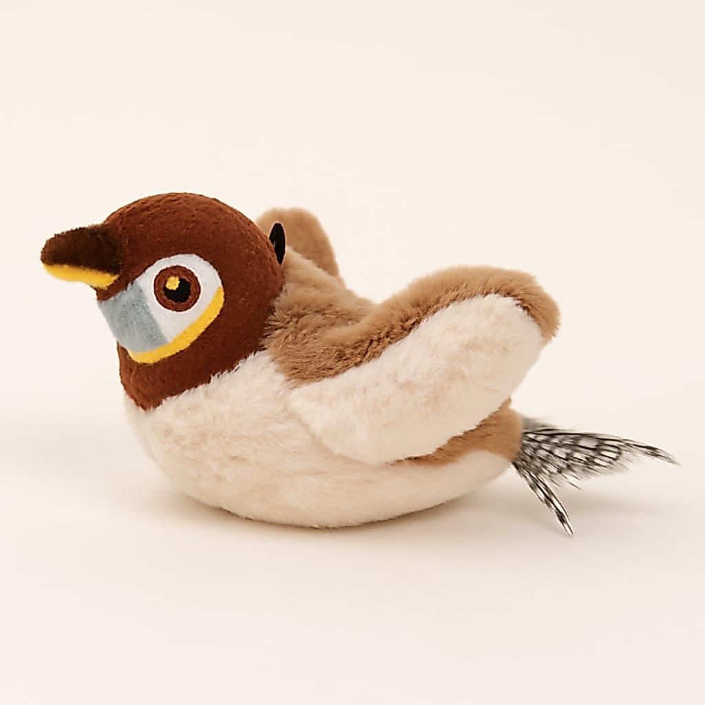 Brinquedo Interativo para Gatos - Pássaro Pelúcia Bate Asas Recarregável Toque Ativado Lavável
