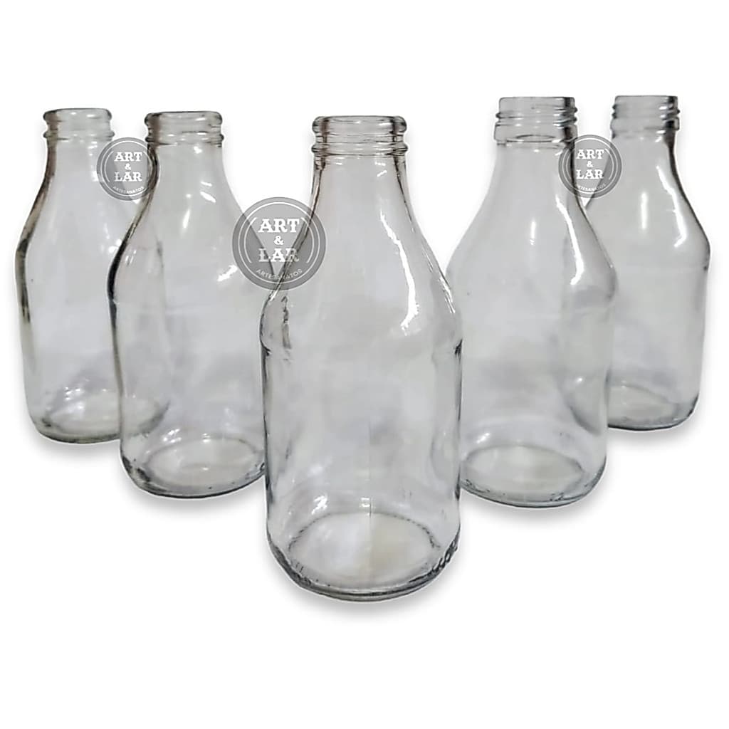 / Art & Lar / Kit Garrafas de Vidro Coquinho 200ml 10 Unidades