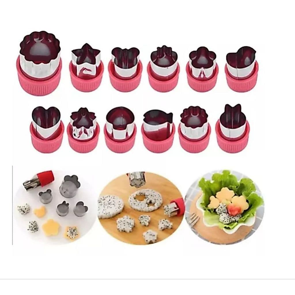 Kit 12 Moldes Pequenos Inox P/ Legumes Frutas Massas