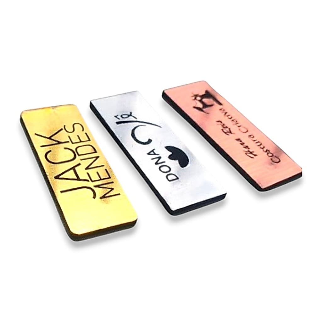 Etiqueta Personalizada Metacryl 4.0×1.5 cm Dourada 10 Unidades
