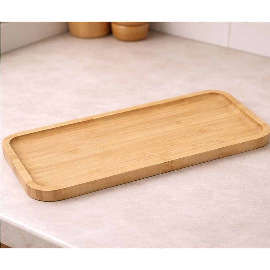 Bandeja Bambu 30x13cm Cantinho Café Mesa Posta Lovely Vibe