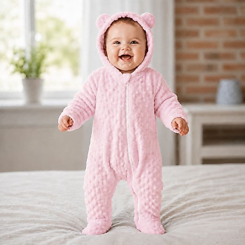 Macacão urso pipoquinha Bebê Instagramável 🐻 | Fofo, Quentinho e Perfeito para Fotos!
