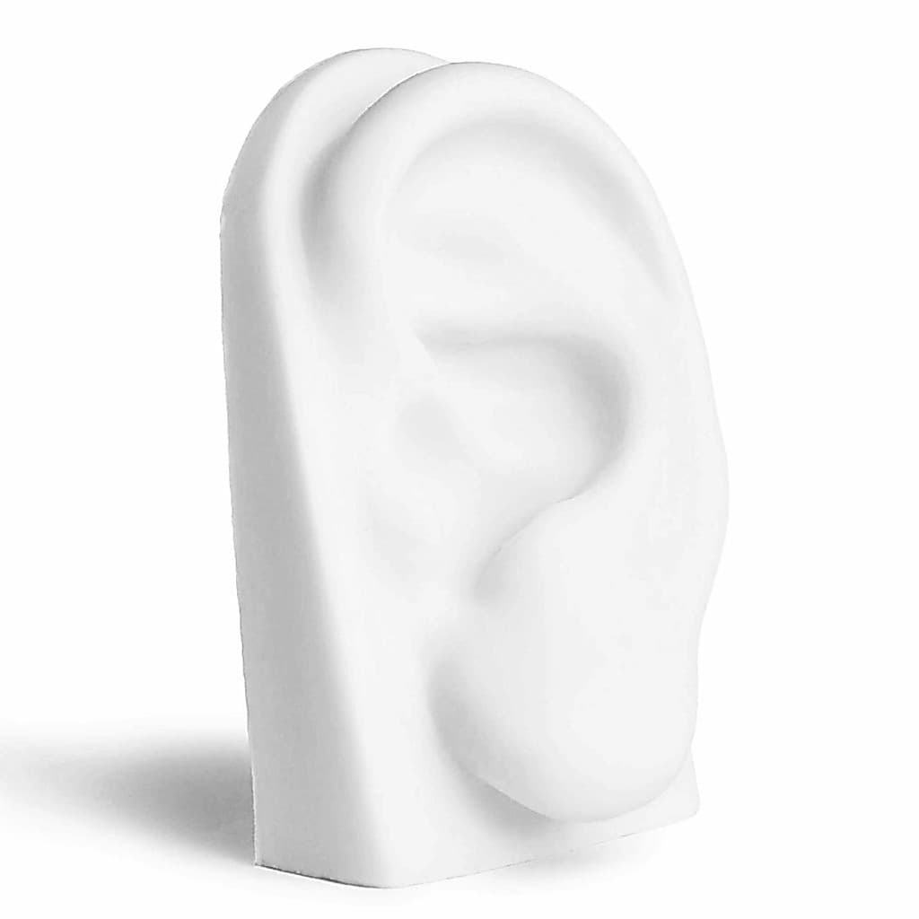 Expositor Piercing Silicone Orelha Esquerda Branco