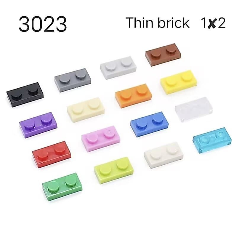 MOC pequena partícula compatível 3023 peças básicas 1x2 tijolo fino montagem brinquedos de bloco de construção educacion