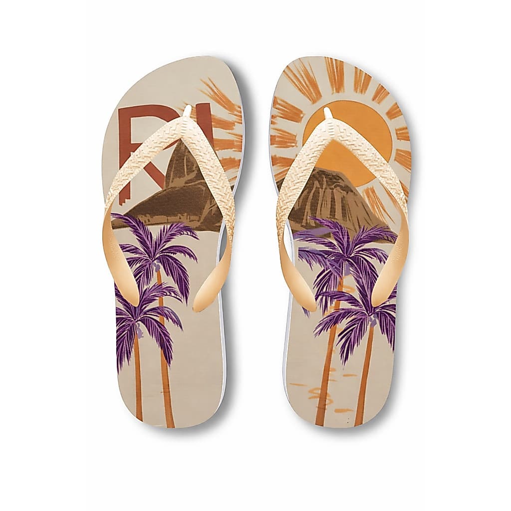 Chinelo Feminino Rio Areia Estampa Tropical – Conforto e Estilo Verão