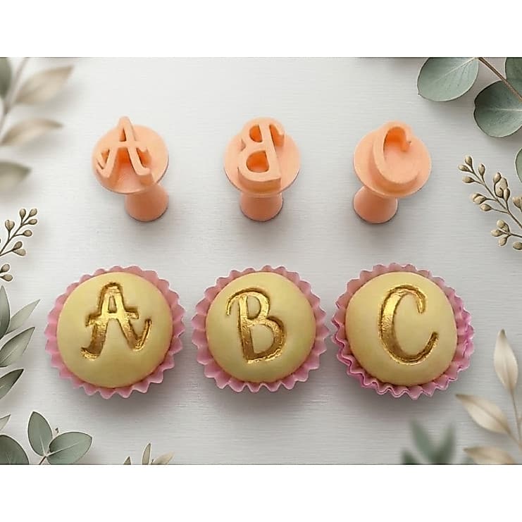 Alfabeto Completo 26 Letras para Carimbos de Brigadeiro e Docinhos Personalizados
