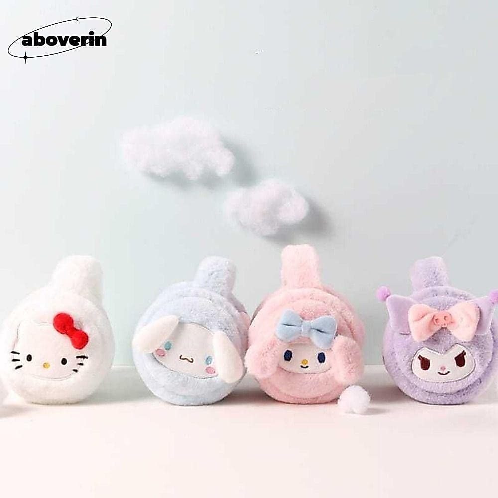 Aquecedor de Orelhas Sanrio Acimarin, Capa Protetora de Pelúcia Macia Kuromi, Protetores de Orelha Dobráveis MAIJ para o