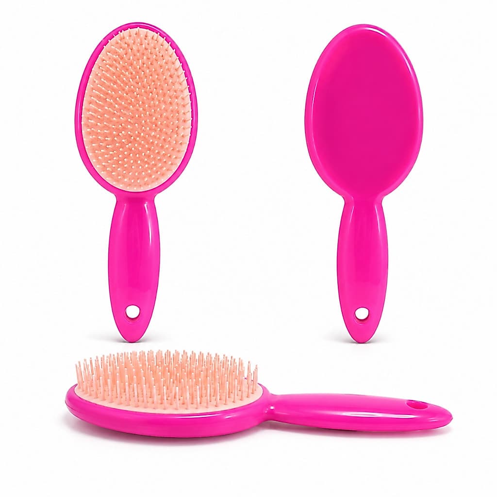 Escova Para Cabelo Com Cabo Daily Oval Landh's Desembaraçadora Cerdas Macias Uso Seco e Molhado