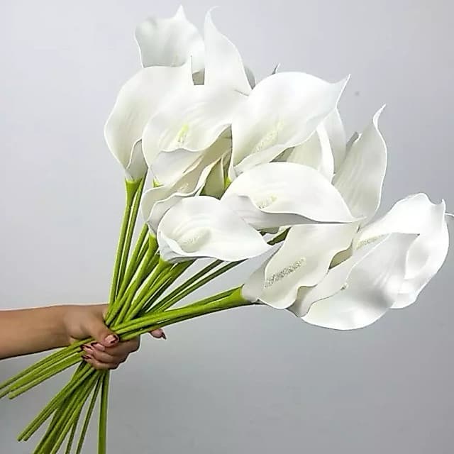 Copo de Leite Artificial Emborrachado Toque Real Decorar Arranjo Casa Casamento - HJ803052 M