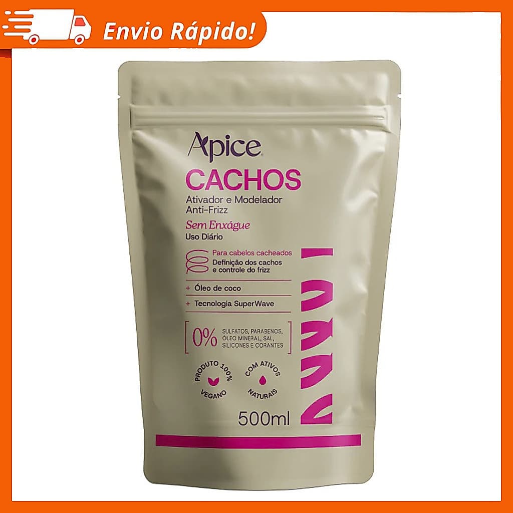 Ativador e Modelador de Cachos Apice Anti-Frizz Nova Fragrancia Refil 500ml