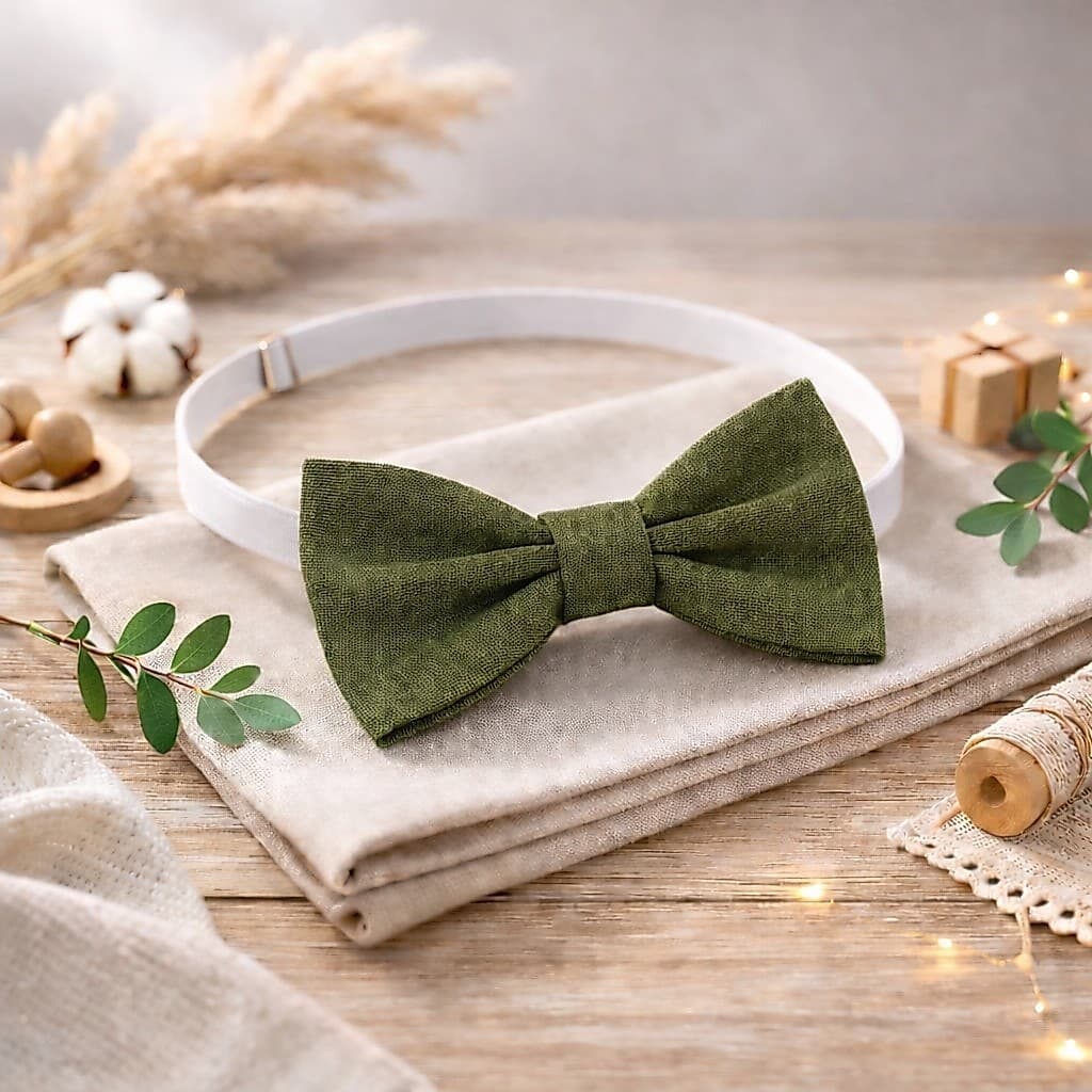 Gravata Borboleta Infantil e Adulto Verde Oliva Com Regulador Várias Cores Noivo Padrinho Batizado Pajem Festa