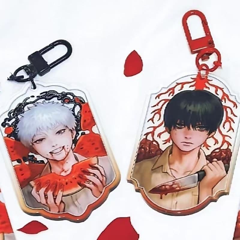 2 Pçs/Set 2026 O Verão Hikaru Died Chaveiro Yoshiki Tsujinaka Indou Acrílico Pingente Jóias Presente De Aniversário