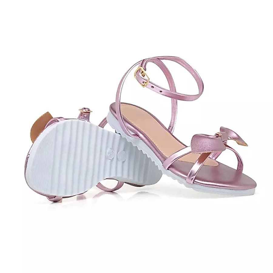 Sandália Infantil de Menina Feminina Laço Princesa Kids 2026 Rasteirinha Promoção Confortável Escola Passear Casual Luxo