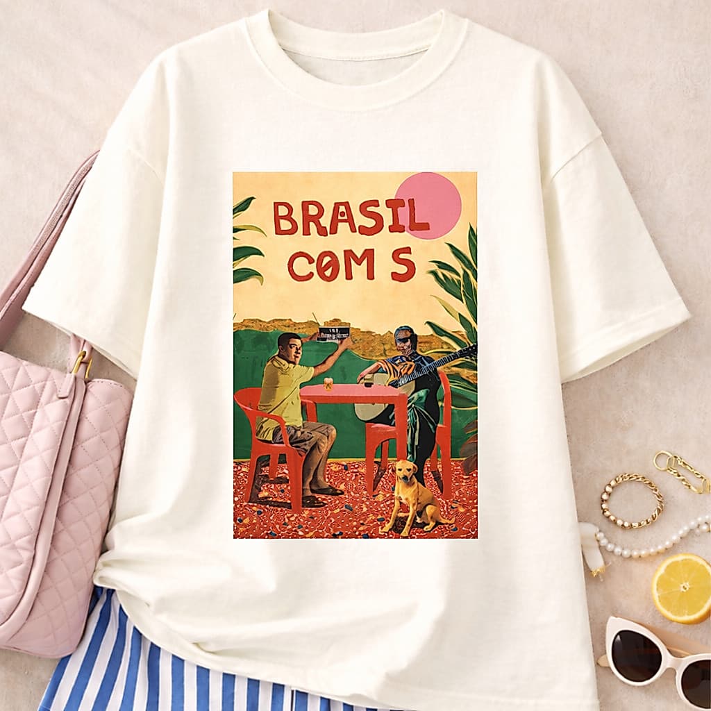 Camiseta Feminina Oversized Verão Zeca Pagodinho Brasilidades 100% Algodão Praia Brasil
