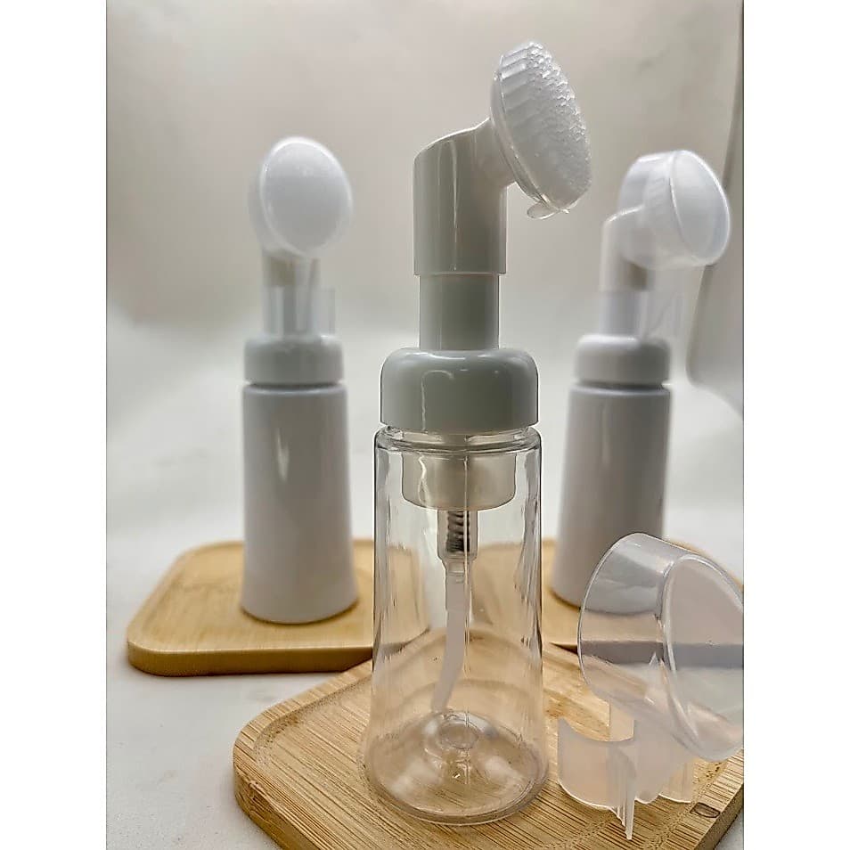 Kit C/ 10 Frascos Espumadora C/ Escova De Silicone Skincare