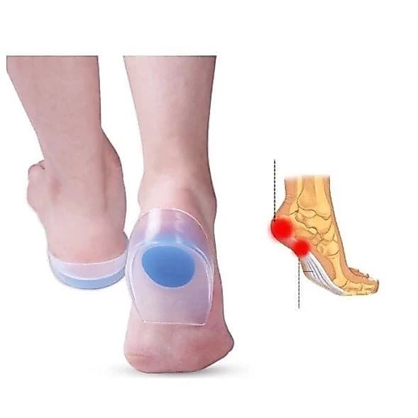 Pares Calcanheira de Silicone Gel Ortopédica Esporão Dor Anti Impacto Palmilha De Proteção