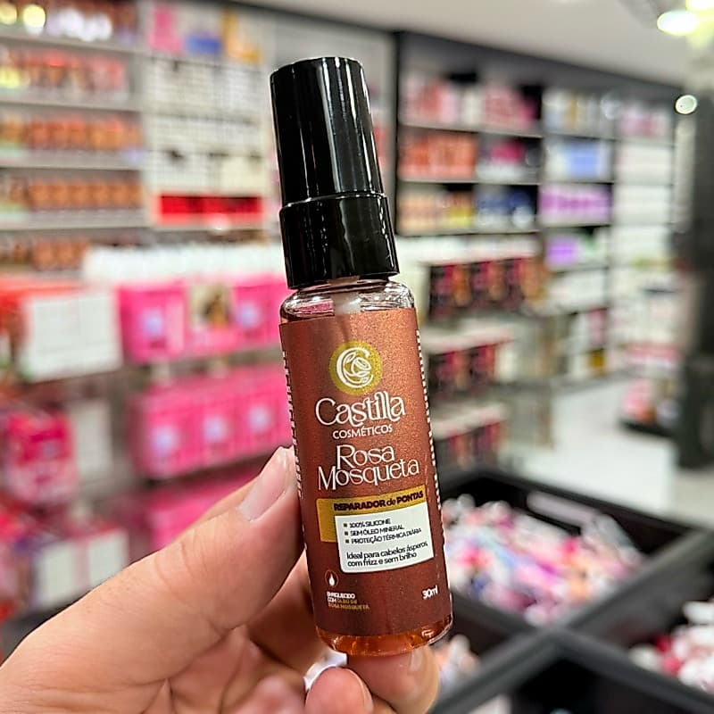 Reparador de Pontas Rosa Mosqueta Castilla 30ml Brilho e Proteção Térmica