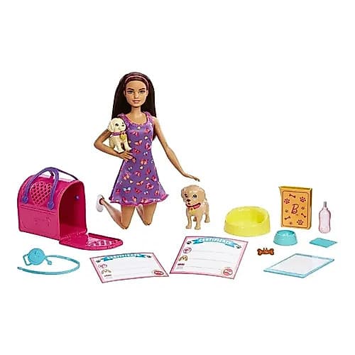 Boneca Adota Um Cachorrinho  Morena  HKD86