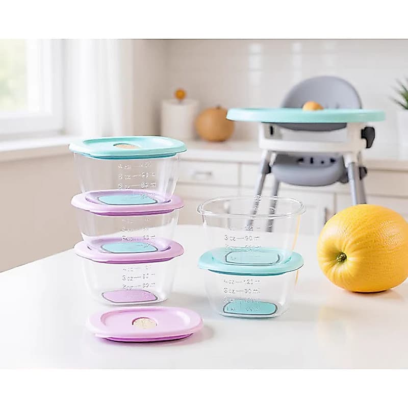 [Estoque pronto] Caixa de suplemento alimentar para bebê com escala Caixa de manutenção fresca de qualidade alimentar po