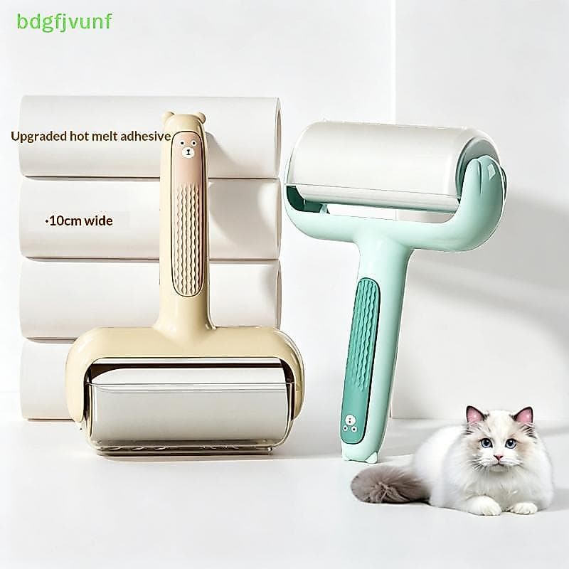 BDGF Rolo De Fiapos Para Pelos De Animais De Estimação , Adesivo Forte , 10cm , Design Ampliado , Remove Eficientemente