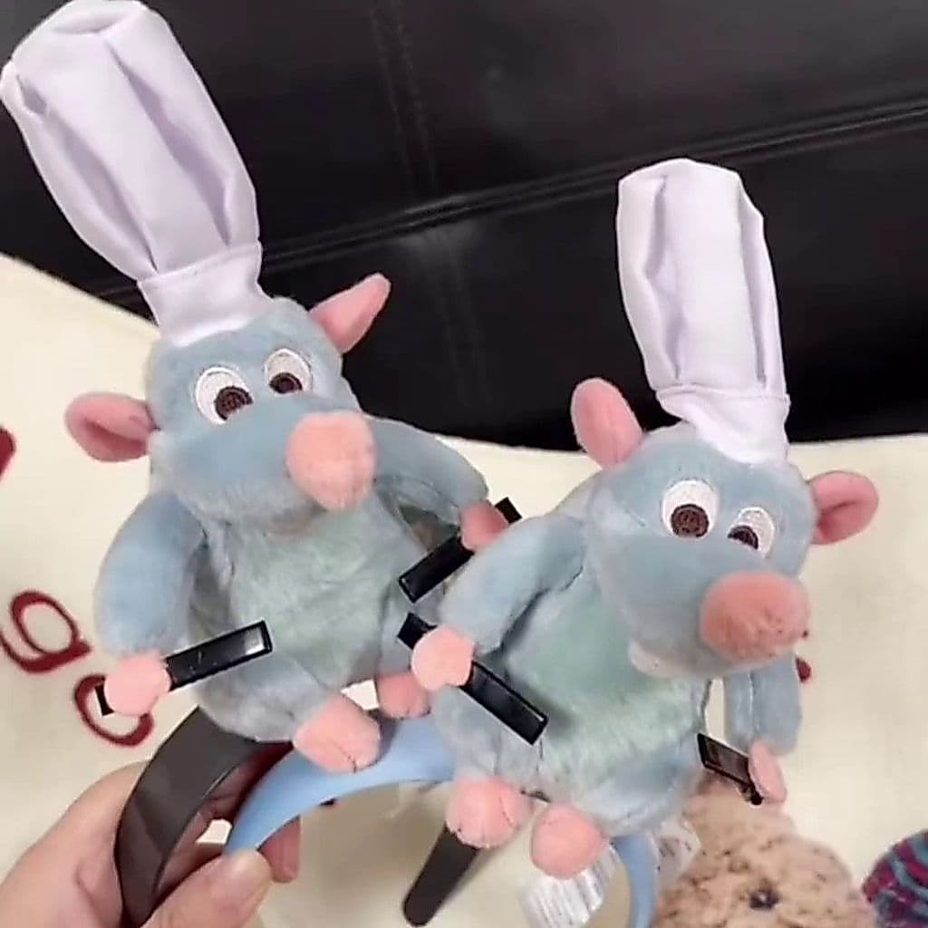 Cozinhar Mouse rei bandana diversão engraçado rosto lavagem acessórios de cabelo feminino Hairpin gravata cabeça alta bo
