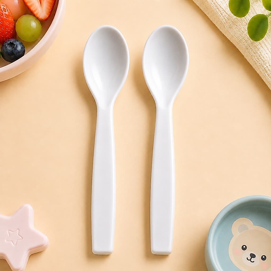 Kit Colher Infantil | Talher Plástico Criança | Kits 2, 4, 6, 10 e 20 unidades | Seguro e Resistente