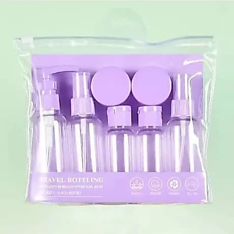 Conjunto de armazenamento de amostras de cosméticos portáteis, Kit de Frascos para Viagem 7 Peças