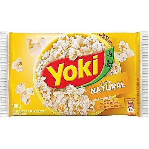 Pipoca Para Microondas Natural Yoki Pacote 100g Combo 5 Un