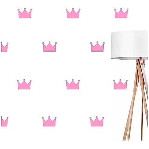 Adesivo De Parede Quarto Menina Coroas 100 Unidades Decorativo Princesa Infantil Decoração