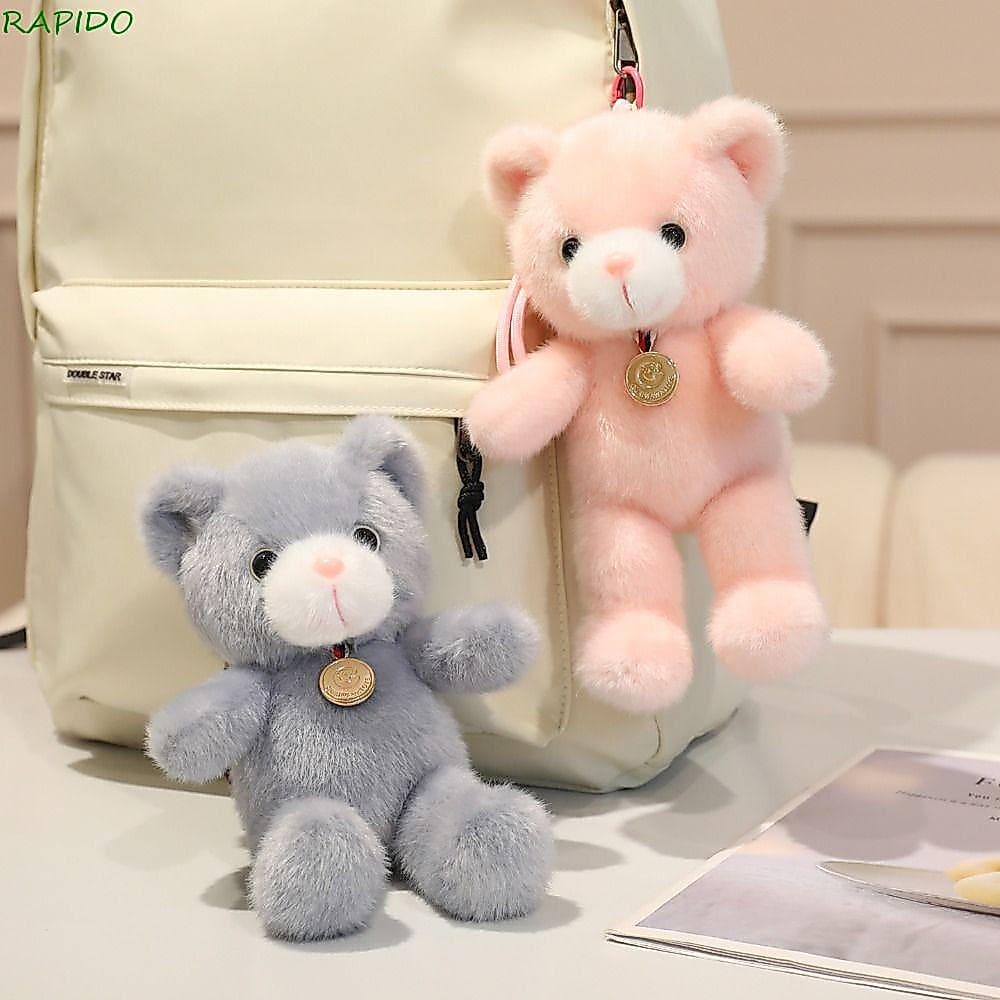 Pingente De Urso Colorido RAPIDO , Adorável Brinquedo De Pelúcia Anti-Perda , Chaveiro Fofo De Desenho Animado De 20 Cm