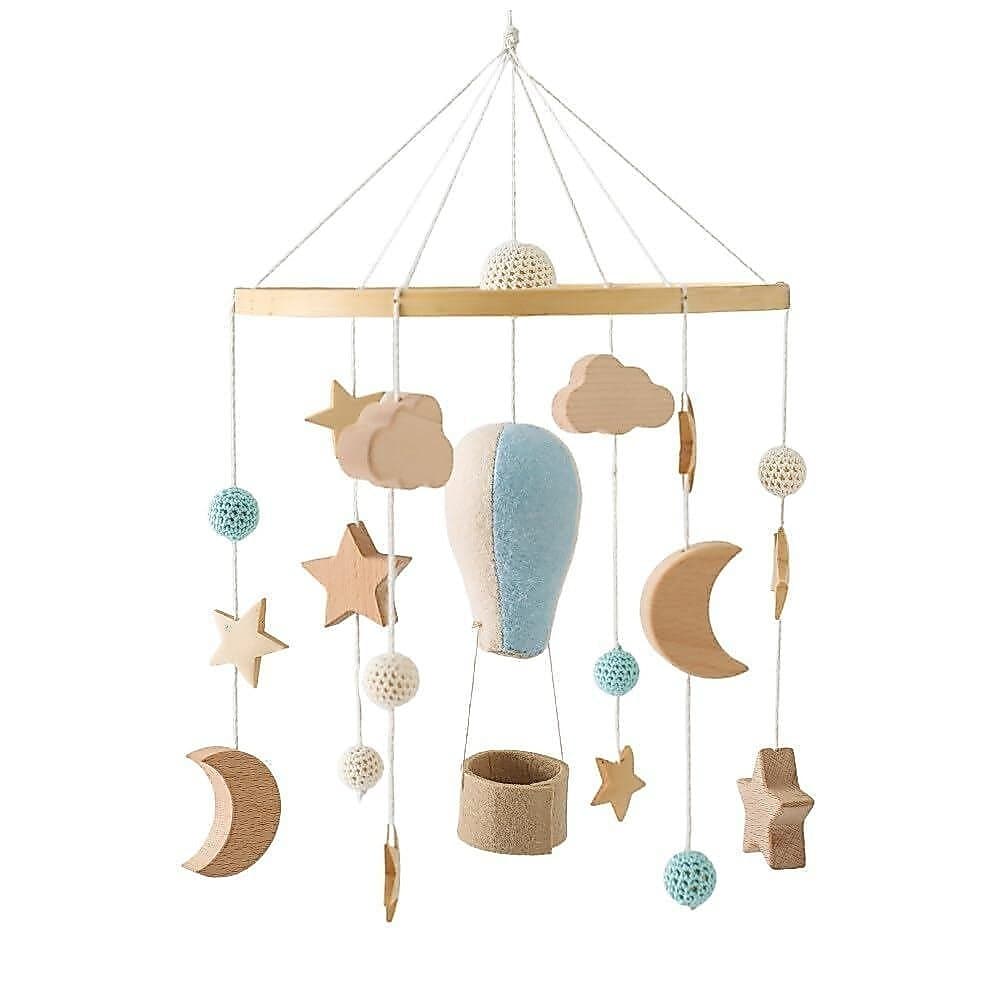 Decoração suspensa para berço de bebê, adequada para meninos e meninas, de madeira, estilo boêmio, decoração suspensa de