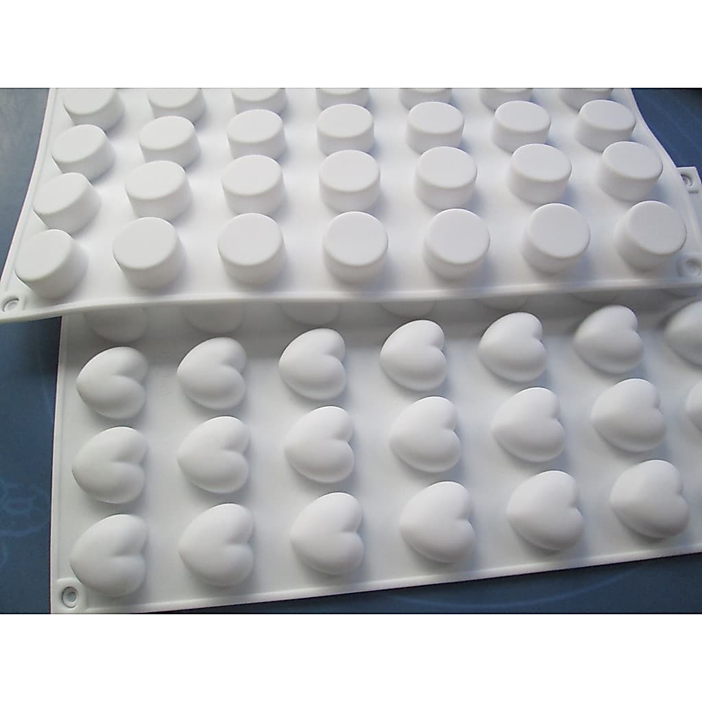 35 peças Mini amor coração Donut quadrado semicírculo coluna Oval Silicone bolo molde sanduíche ferramenta DIY alta resi