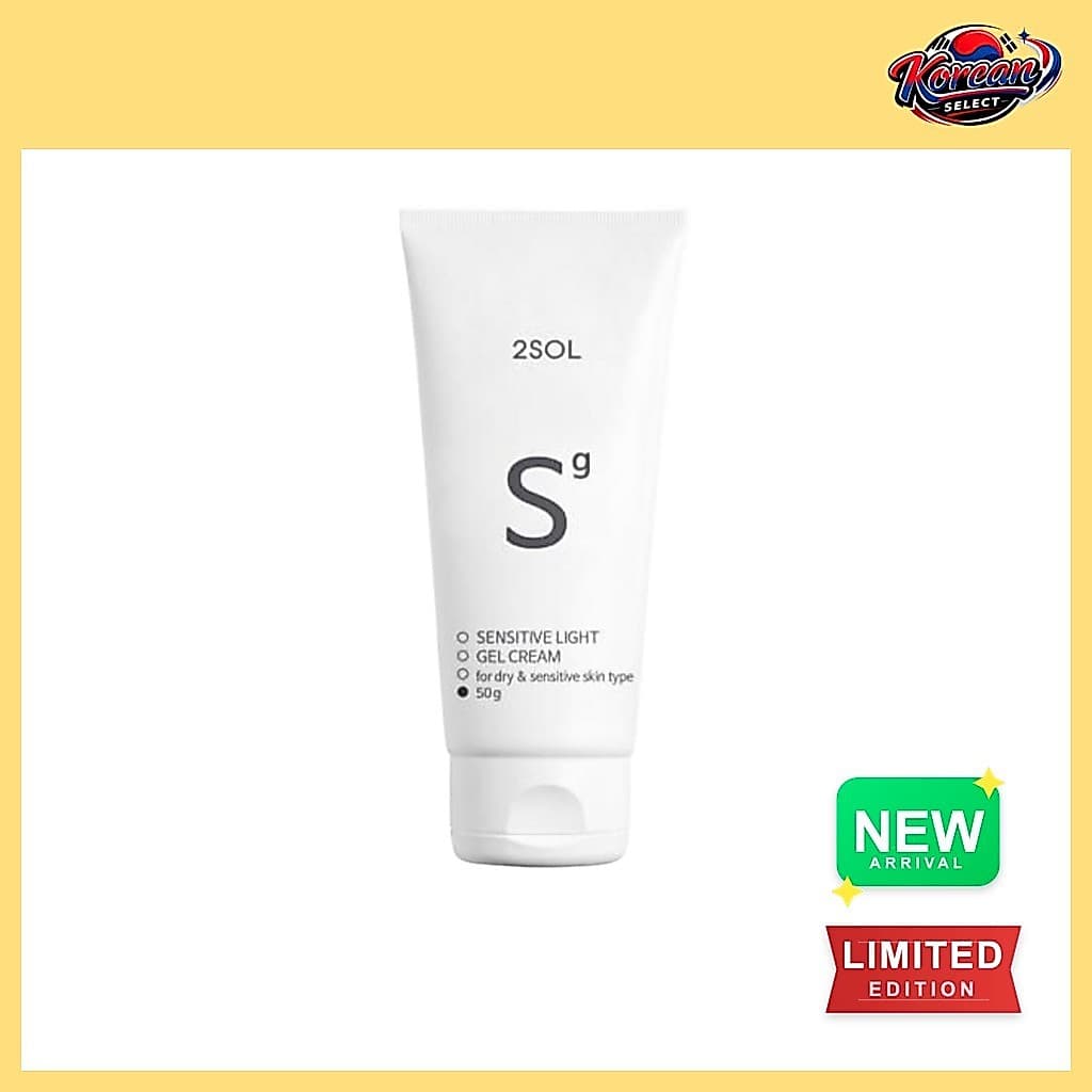 [2sol] Creme Gel Leve Sensível , 50g , 1 Unidade/Coreano/Fórmula Para Pele/100 % Genuíno Da KoreanSelect