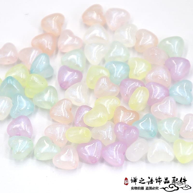 DIY jóias artesanais miçangas Material 11mm amor coração contas sereia Ji perolado pêssego coração contas soltas contas