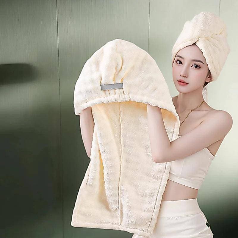 Touca De Cabelo Seco Para Mulheres , Lenço De Cabeça Super Absorvente Limpar O , Secagem , Toalha