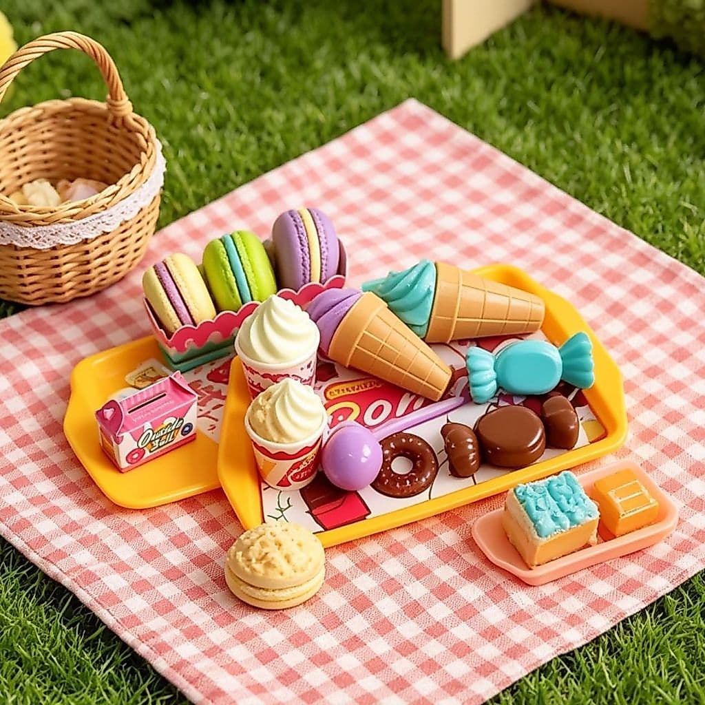 Conjunto de Brinquedos Infantis para Brincar de Faz de Conta: Combinação Realista de Alimentos de Cozinha