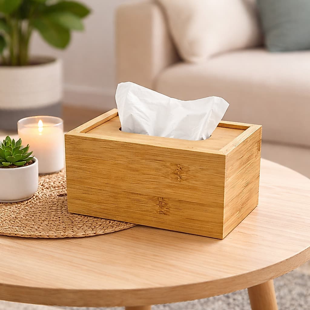 Caixa Porta Lenço Papel MDF Decorativa Suporte Porta Papel Toalha Organizador Sala Banheiro Escritório Luxo