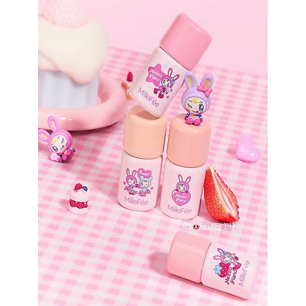 6.8 edições Japão MILLEFEE Piano Rabbit Co-Branded Limited Liquid Blush Blush Roxo Sombra Paleta de reparo de alto brilh