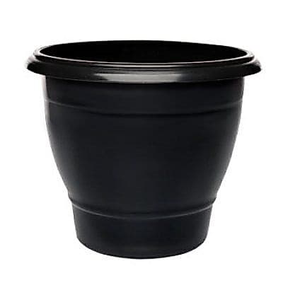 kit 10 Vaso Redondo Preto M de 5L  Horta Planta Casa Jardim Mudas Preto