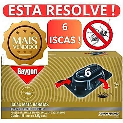Barata Isca De Barata Baygon Inseticida Resolve e Atua No Ninho Atenção Metade da Caixa = Meia caixa